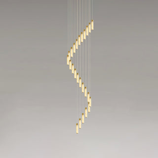 Alabaster Celestial Brass Cascade Chandelier