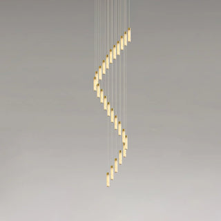 Alabaster Celestial Brass Cascade Chandelier