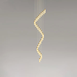 Alabaster Celestial Brass Cascade Chandelier