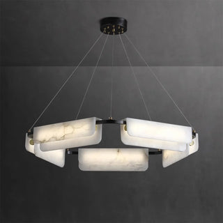 Delia Rectangular Alabaster Chandelier