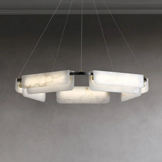 Delia Rectangular Alabaster Chandelier