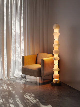 Alabaster Column Modern Floor Lamp