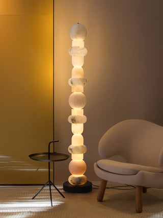 Alabaster Column Modern Floor Lamp