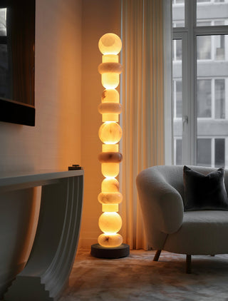 Alabaster Column Modern Floor Lamp