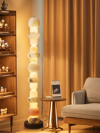 Alabaster Column Modern Floor Lamp