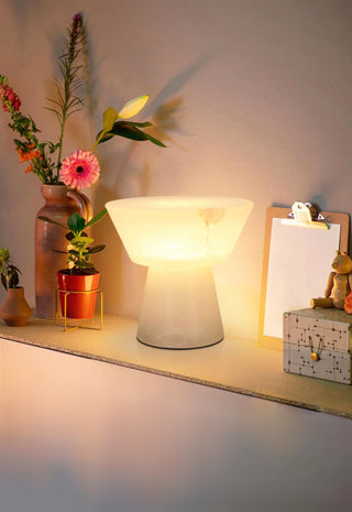 Alabaster Conical Table Lamp