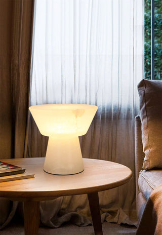 Alabaster Conical Table Lamp