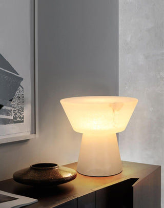 Alabaster Conical Table Lamp