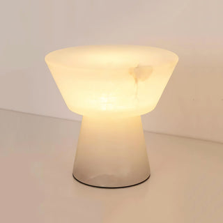 Alabaster Conical Table Lamp