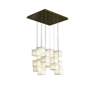 Alabaster Cube Box Chandelier