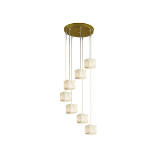 Alabaster Cube Box Chandelier