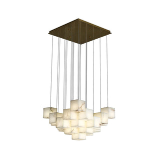 Alabaster Cube Box Chandelier