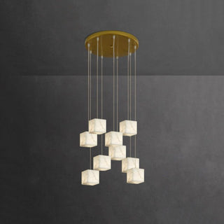 Alabaster Cube Box Chandelier