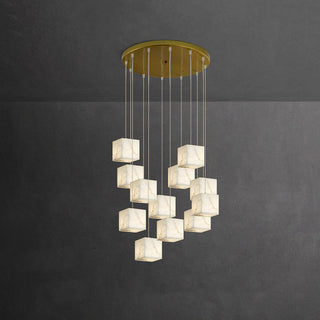 Alabaster Cube Box Chandelier