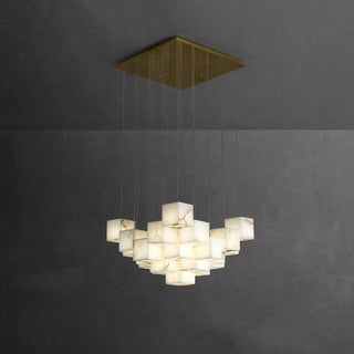 Alabaster Cube Box Chandelier