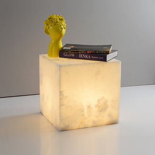 Alabaster Cubic Table Lamp