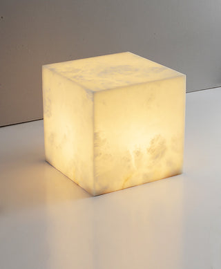 Alabaster Cubic Table Lamp