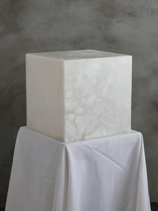 Alabaster Cubic Table Lamp