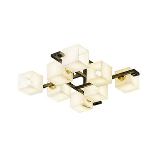 Alabaster Cubist Ceiling Lamp