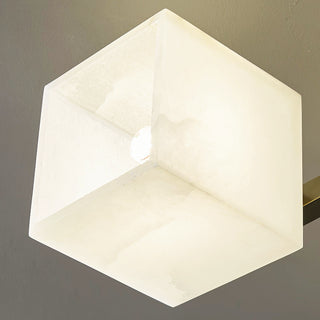 Alabaster Cubist Ceiling Lamp