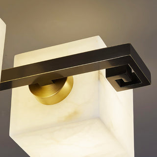 Alabaster Cubist Ceiling Lamp