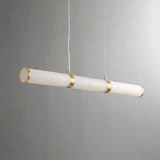 Alabaster Cylindrical Chandelier