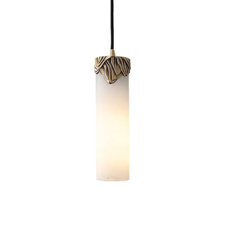 Alabaster Cylindrical Dansani Lyra Pendant Light