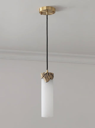 Alabaster Cylindrical Dansani Lyra Pendant Light