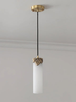 Alabaster Cylindrical Dansani Lyra Pendant Light