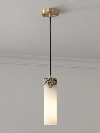 Alabaster Cylindrical Dansani Lyra Pendant Light