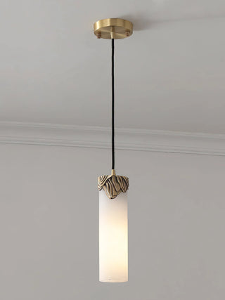 Alabaster Cylindrical Dansani Lyra Pendant Light
