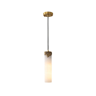 Alabaster Cylindrical Dansani Lyra Pendant Light