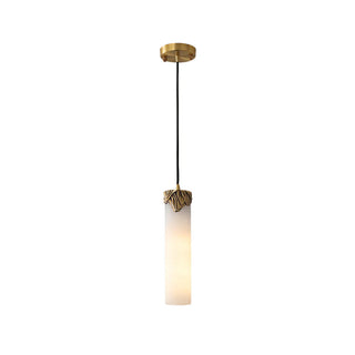 Alabaster Cylindrical Dansani Lyra Pendant Light
