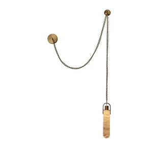 Alabaster Cylindrical Draped Chain Chandelier