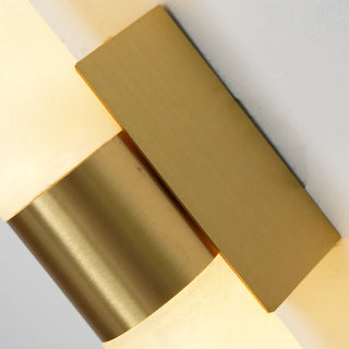 Cylindrical Alabaster Line Wall Light
