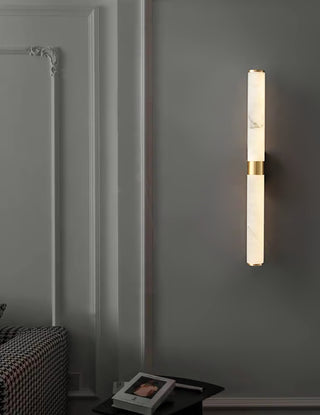 Alabaster Cylindrical Line Wall Light