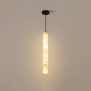 Alabaster Cylindrical Pendant Light