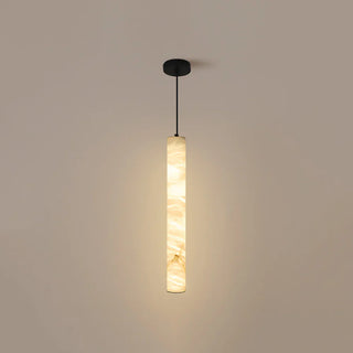Alabaster Cylindrical Pendant Light