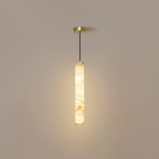 Alabaster Cylindrical Pendant Light