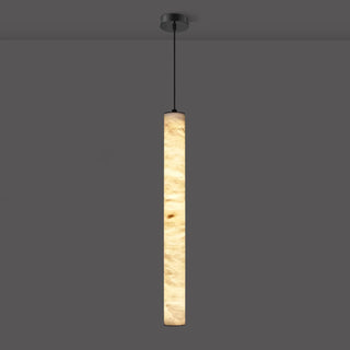 Alabaster Cylindrical Pendant Light