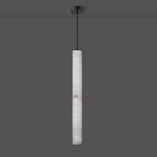 Alabaster Cylindrical Pendant Light