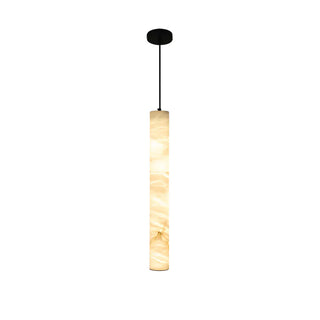 Alabaster Cylindrical Pendant Light
