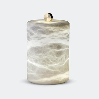 Alabaster Cylindrical Table Lamp