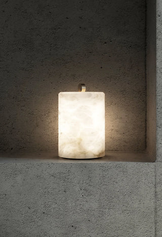 Alabaster Cylindrical Table Lamp - Vidirlighting