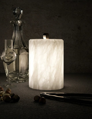 Alabaster Cylindrical Table Lamp - Vidirlighting
