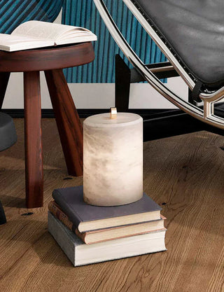Alabaster Cylindrical Table Lamp - Vidirlighting