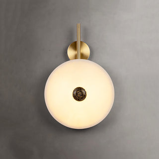 Alabaster Eclipse Round Wall Light