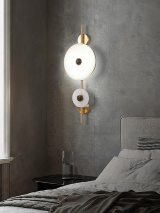 Alabaster Eclipse Round Wall Light