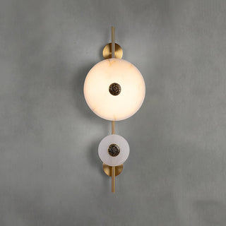 Alabaster Eclipse Round Wall Light