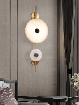 Alabaster Eclipse Round Wall Light